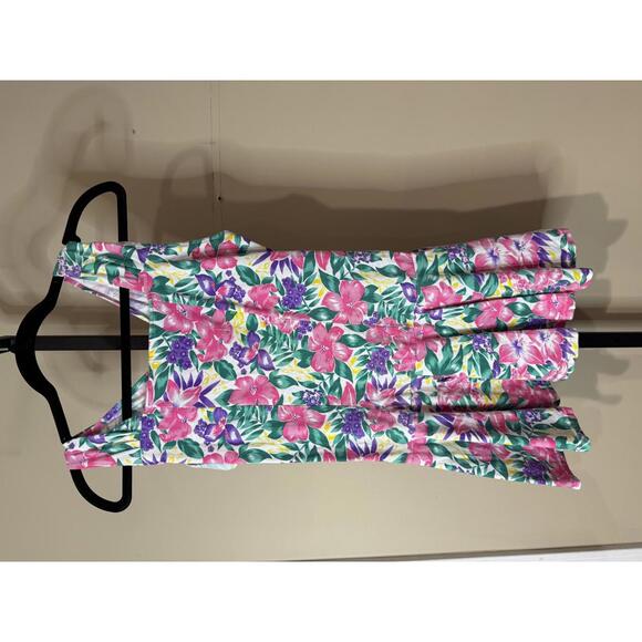 Vintage Girl's Size 14 Floral Sleeveless Summer Dress 90s hearts flowers - Picture 2 of 9